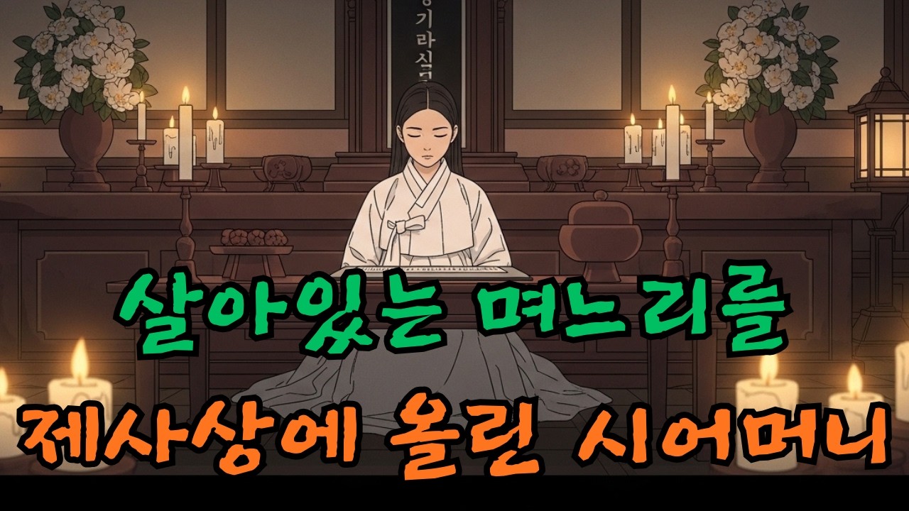 살아있는 며느리를 제사지낸 시어머니   야담 | 민담 | 전설 | 설화 | 옛날이야기 | 오디오북
