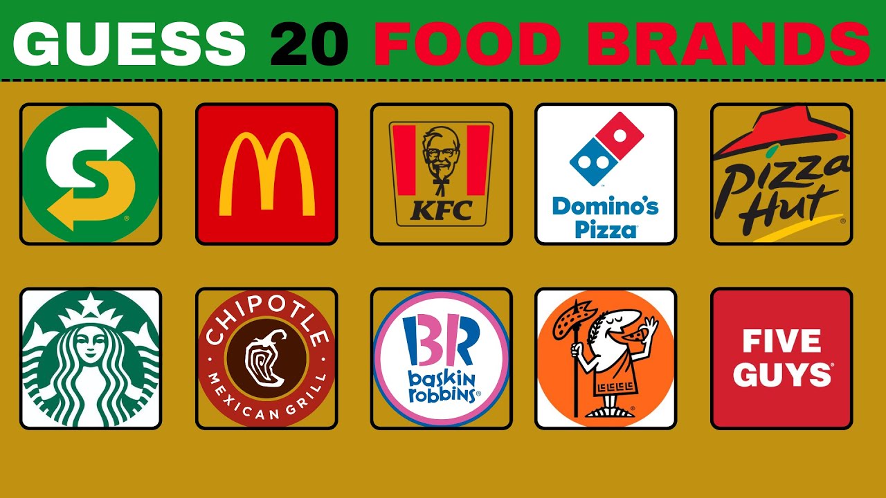 Guess the 20 Famous Food Brands by Logo! | Ultimate Fast Food Logo Quiz Challenge 🍔🍟