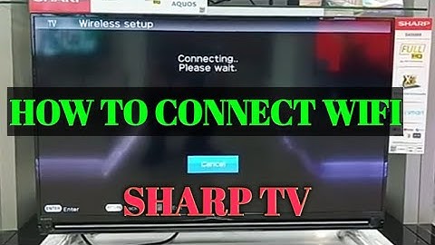 sharp tv connect to wifi
