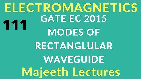 GATE 2015 EC Electromagnetics Mode Rectangular Waveguide