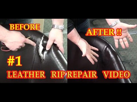 LEATHER RIP REPAIR #1 VIDEO ***** FixYourLeather.com