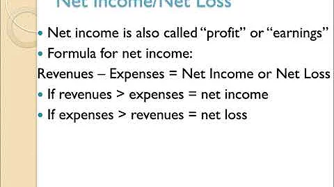 What is Net Income? What is Net Loss?