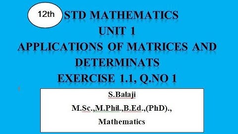 12th Maths | Ex 1.1| Q.No 1