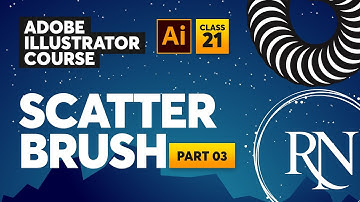 Adobe Illustrator Course | Scatter Brush - Paint Brush Tool (part 3) - Class 21