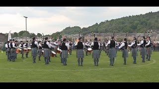 People's Ford Boghall & Bathgate Pipe Band at the 2024 Gourock Highland Games Grade 1 competition