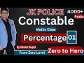 Percentage basic concepts  part 1 jk police constable classes by ishaan gupta  from zero level