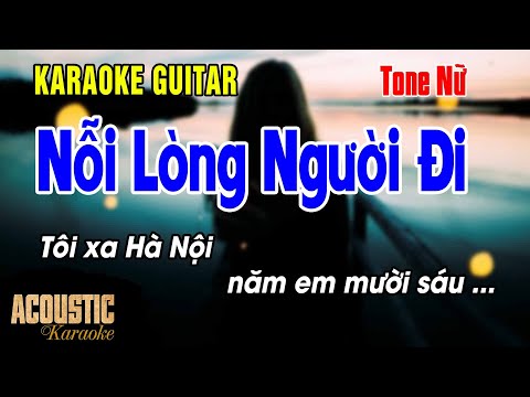 Nỗi Lòng Người Đi Karaoke Acoustic Guitar - TONE NỮ | Acoustic Karaoke
