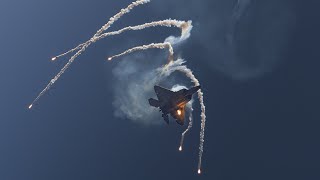 F-22 Raptor Shooting Flares at Airshow
