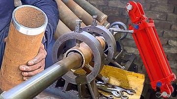 Man Turned Iron Pipe into Tractor Hydraulic Cylinder | Incredible Workshop Skill & Satisfying Build