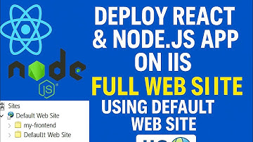 Deploy React Frontend & Node.js Backend on IIS Server using Default Web Site
