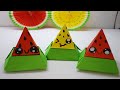 Коробочка АРБУЗ из бумаги / DIY CRAFTS Origami Watermelon box