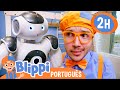 Vamos Jogar Esconde-Esconde com um Robô? 🤖 2 HORAS DO BLIPPI! 🟠 Vídeos Educativos para Crianças