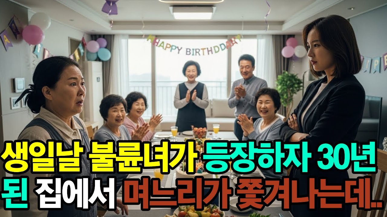 생일날 불륜녀가 등장하자 30년 된 집에서 며느리가 쫓겨나는데...(라디오 사연, 감동 사연, 복수 사연)