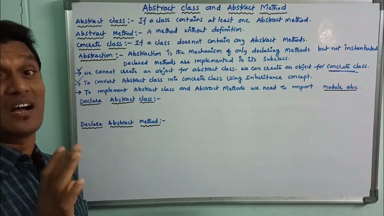 Abstract Class and Abstract Method in Python | Abstraction | Python ...