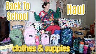 Huge Back To School Haul! 4 Kids! Supplies, Clothes, Shoes, Old Navy, Lululemon, Target, DSW, Thrift