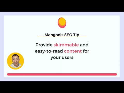 Make your content skimmable & easy to read! #mangoolsseotips
