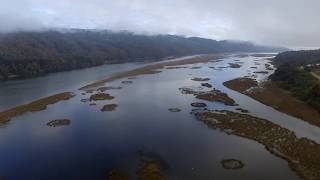 Flying over Cruces River - Valdivia, Chile.