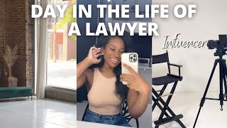 BUSY WORK DAY IN THE LIFE OF A LAWYER INFLUENCER | photoshoot, client calls, podcast interview