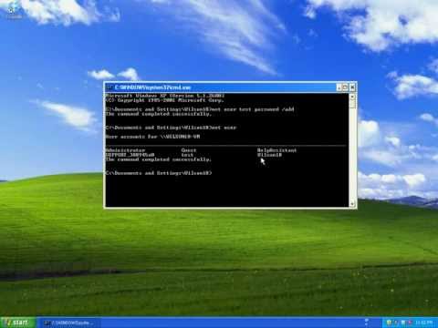 How to: Add users with CMD in XP