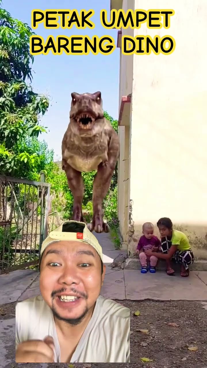 MAEN PETAK UMPET AMA DINO!!??? #dinosaur #shortsfeed #shorts