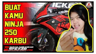 Desain Stiker Motor Kawasaki Ninja Karbu BMW Fullbody