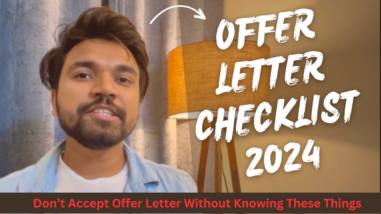 Offer letter Checklist 2024 | Things To Consider Before Accepting A Job Offer | NitMan Talks