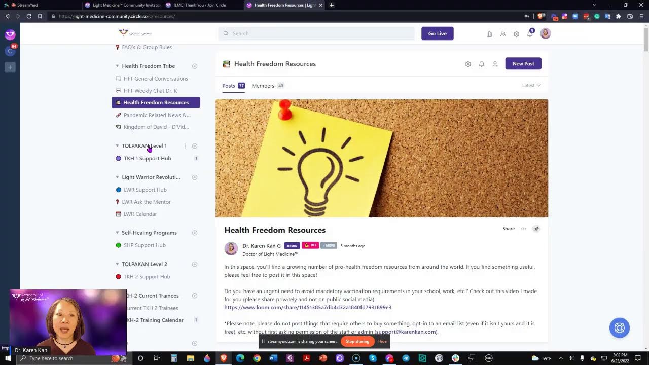 Join me in the *NEW* Light Medicine Community on Circle!