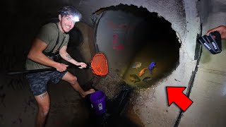 I found fish in HIDDEN TUNNEL!!! (We got Trapped)