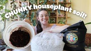 my NEW houseplant soil recipe | the perfect CHUNKY houseplant mix 🪴