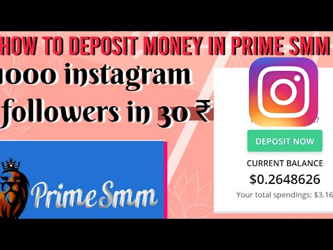 How To Deposit Add Money In Prime smm.com For Instagram followers in 30₹ 1K Followers In 1Min. 2020