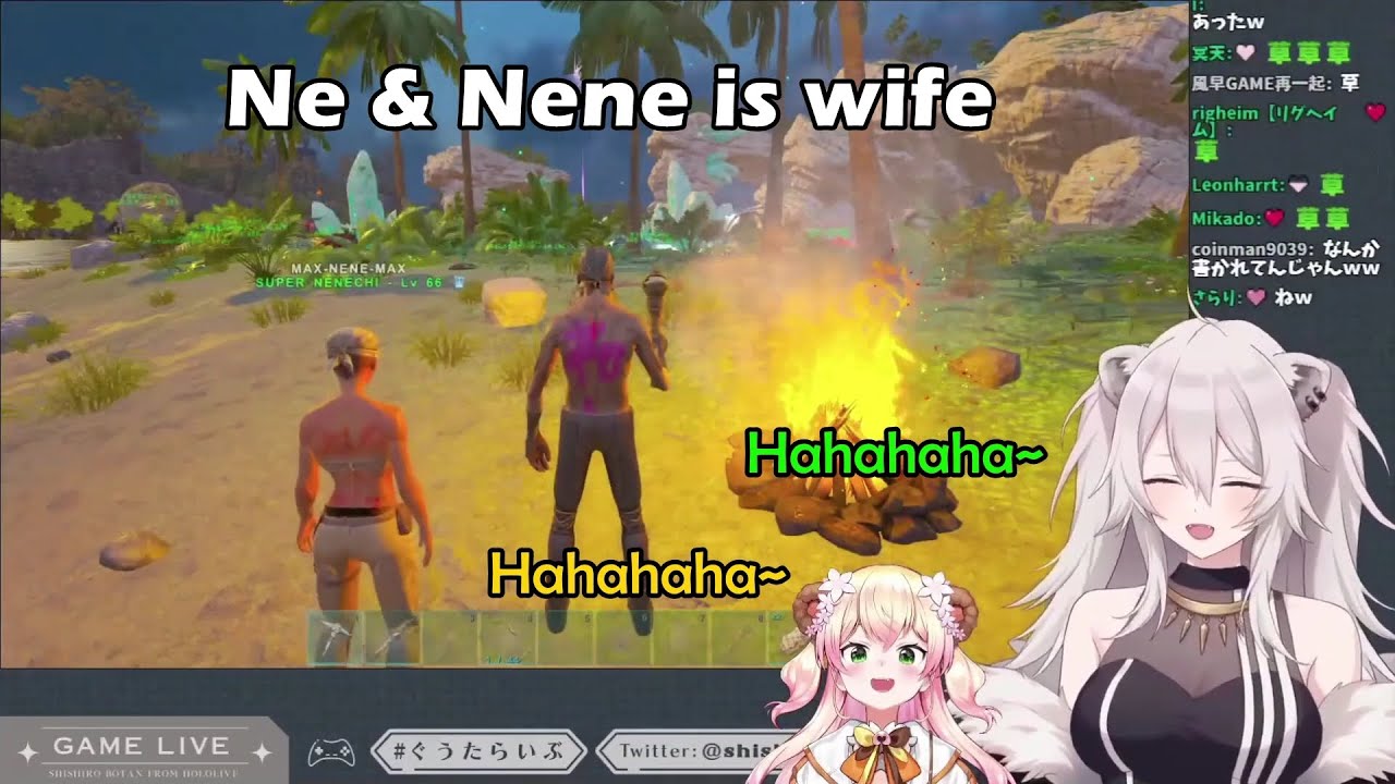Nene And Botan Laughs When They See Each Other's Tattoo In ARK 【Hololive English Sub】