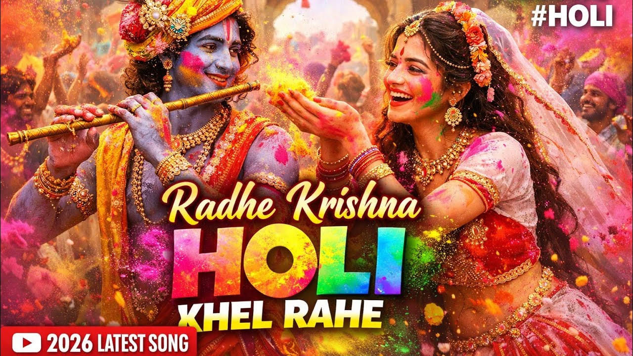 Radhe Krishna holi khel rahe 🤘✨ | 2026 Latest holi song🤙 || #song #holi