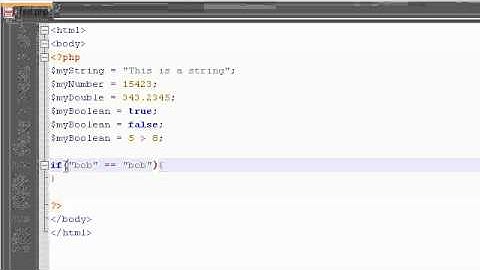 PHP Tutorial Video 10: If statements, Else Statements, and Boolean Values