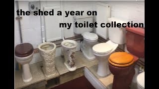 The shed a year on, my toilet collection