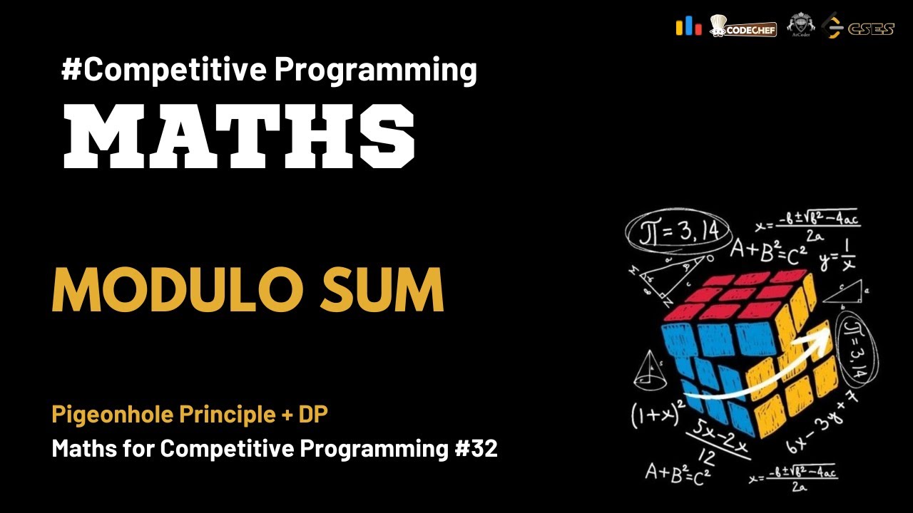 Codeforces 1900 | Modulo Sum | Pigeonhole Principle + DP - YouTube