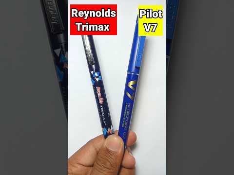 TRIMAX vs PILOT V7 l Which is Best ??#writingmania #pilotv7 #trimax #penreview #shorts #ytshort