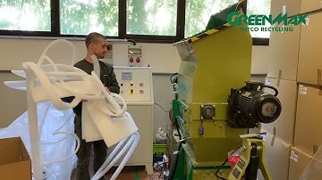 GREENMAX PE Foam Compactor Z-C100 Operated by Italy Converter