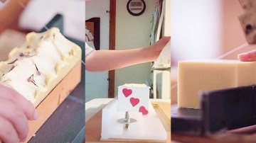 Soap Cutting | Cold Process Soap Making TikTok Compilation