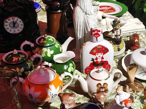 Прогулка по Салтыковке. Посуда СССР на блошином рынке.