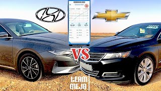 شيفرولية امبالا ضد هونداي ازيرا | Chevrolet impala vs Huyndai Azera Drag Race