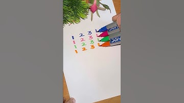 🌈 #4d Writing #handwriting #trending #numbers #art #shorts #youtubeshorts #123 #satisfying #fun