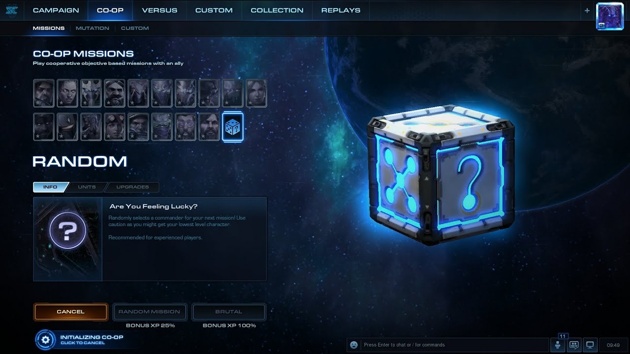 StarCraft 2 Co-Op lvl 1000 Brutal. Random mission - Random Commander ...