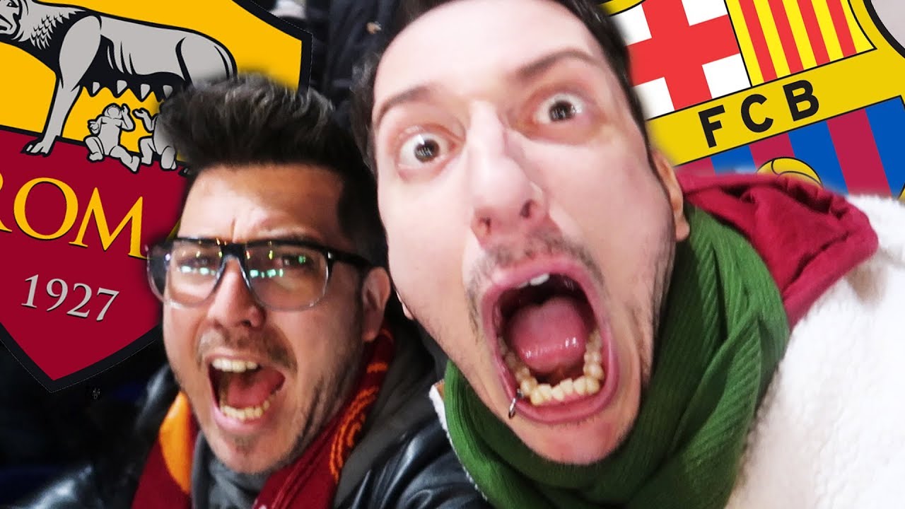 ROMA vs BARCELLONA 3 - 0 REACTION Champions DALLO STADIO OLIMPICO - w/insa - ilvostrocarodexter