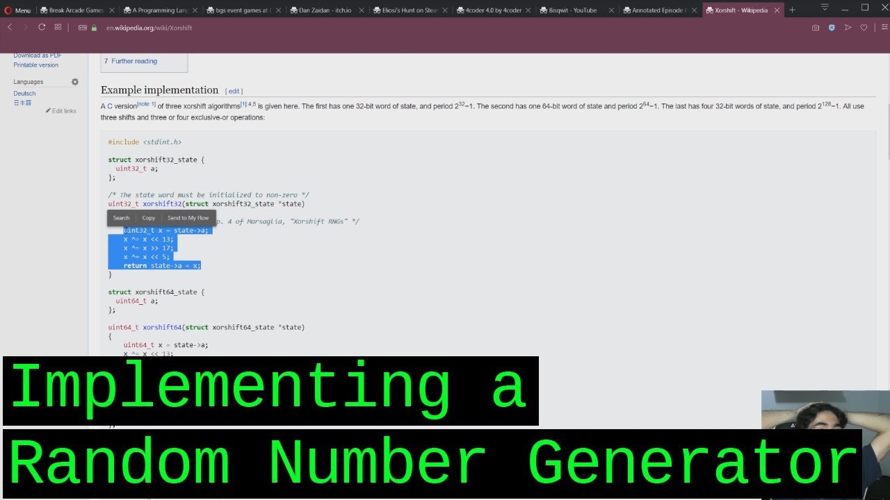 google random number generator algorithm