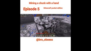 Mining one chunk with one hand in Minecraft Pocket edition Episode #5 #minecraft