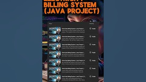 Electricity Billing System  (Java Project) #javaproject #shorts #coding