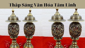 Đèn thờ để bàn bằng đồng