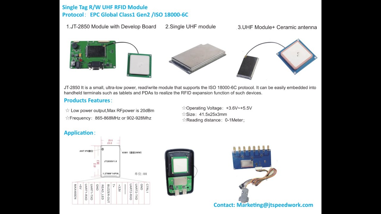 865-868Mhz  UHF RFID Reader Module |Low Power UHF Module