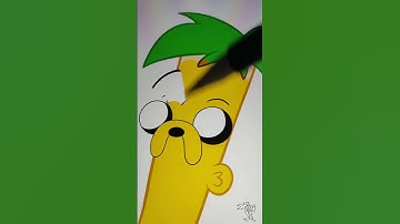 • Procreate Ferb Fletcher as Jake Adventure Time • #procreate #drawing #shorts #shortsvideo