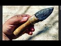 Vlog: first night primitive campsite, flint Knapping creek cobble chert,